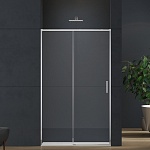 Душевая дверь Vincea Soft 2 1100 мм, VDS-3SO2110CL, профиль хром, стекло прозрачное