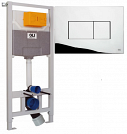 Комплект OLI 879235pKA00: Инсталляция пневматическая OLI 120 ECO c клавишей KARISMA хром