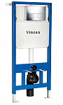 Инсталляция для подвесного унитаза Vincea VIS-601 с клавишей смыва VFP-002CH, цвет хром
