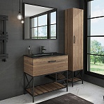 Мебель для ванной Comforty Бредфорд-90 дуб тёмный Лофт