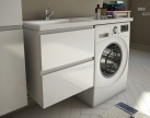 Мебель для ванной Эстет Dallas Luxe 100 под стиральную машину подвесная 2 ящика