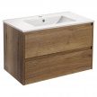 Мебель для ванной Vincea Gio 800 T.Oak с белой раковиной