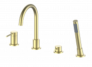 Смеситель на борт ванны врезной OLIVEEKA Y OL-669017-BG Brushed Gold (брашированное золото)