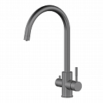Смеситель для кухни с подключением к фильтру Oliveeka OL-458022-BGM Gun Metal (оружейная сталь)