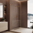 Душевая перегородка 900×2000 Vincea Walk-In VSWL-7HS900CLG, брашированное золото, стекло прозрачное Душевая перегородка 900×2000 Vincea Walk-In VSWL-7HS900CLG, брашированное золото, стекло прозрачное