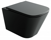 Унитаз подвесной Ceramicanova Union CN4009TMB, смыв торнадо, цвет чёрный матовый