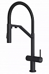 Смеситель для кухни с подключением к фильтру Paulmark Zender Ze213155-BLM Matte Black (чёрный матовый)