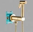 Гигиенический душ с прогрессивным смесителем ALMAes AGATA AL-877-09 бронза (защита от протечки)