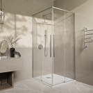 Душевой уголок Vincea Slim-N 1000*800 VSS-4SN8010CLBN, брашированный никель, стекло прозрачное