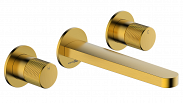 Смеситель для раковины скрытого монтажа WasserKRAFT Schunter 8245, Brushed Gold (брашированное золото)