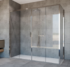 Душевой уголок Vincea 2000*800 Garda VSR-1G28020CL профиль хром, стекло прозрачное