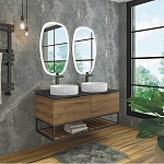 Мебель для ванной Comforty Порто-120-2 дуб тёмный-коричневый
