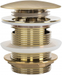 Донный клапан клик-клак для ванны REA, REA-W2005 Brushed Gold (брашированное золото
