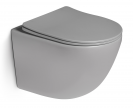 Унитаз подвесной Vincea Tornado Globo VT1-14STMG безободковый, ультратонкое soft-close сиденье, серый матовый Унитаз подвесной Vincea Tornado Globo VT1-14STMG безободковый, ультратонкое soft-close сиденье, серый матовый