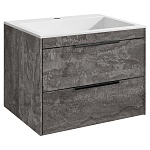 Мебель для ванной Vincea Chiara 2D 600 G.Stone с белой раковиной