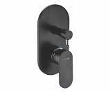 Смеситель скрытого монтажа для ванны/душа WasserKRAFT Elbe 7441 чёрный