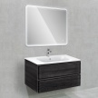 Мебель для ванной Vincea Vico 1000 Carbone (цвет чёрное дерево) с белой раковиной
