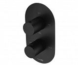 Cмеситель для ванны и душа термостатический WasserKRAFT Elbe 7444 Thermo чёрный