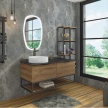 Мебель для ванной Comforty Порто-120-1 дуб тёмный-коричневый