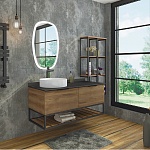 Мебель для ванной Comforty Порто-120-1 дуб тёмный-коричневый