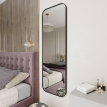 Зеркало в раме с закруглёнными углами GENGLASS KUVINO M, 150 х 50 см чёрный