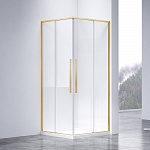 Душевая уголок Vincea Slim-N 900×900 VSS-4SN900CLG, брашированное золото, стекло прозрачное
