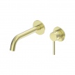 Смеситель для раковины скрытого монтажа Oliveeka Brushed Gold (брашированное золото)