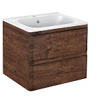 Мебель для ванной Vincea Vico 600 R.Wood с белой раковиной
