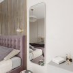 Зеркало в раме с закруглёнными углами GENGLASS KUVINO M, 150 х 50 см белый