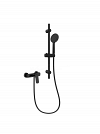 Смеситель для душа с душевым гарнитуром ARROW AG3503MB-TZ черный матовый