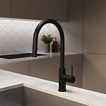 Смеситель для кухни Vincea City VKF-2C1MB, черный матовый