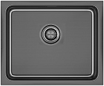 Мойка кухонная 540*440 Paulmark VISTA 54 UNI, PM305444-GM Gun Metall (вороненая сталь)