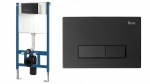 Инсталляция для унитаза Rea H Black mat с клавишей, цвет чёрный матовый