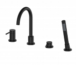 Смеситель на борт ванны врезной OLIVEEKA Y OL-669017-MB Matte Black (чёрный матовый)