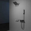 Душевая термостатическая система скрытого монтажа c изливом Vincea Futura VSFW-2F11TGM, цвет вороненая сталь