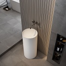 Раковина напольная Vincea Ø 40 из искусственного камня Solid Surface, цвет белый матовый