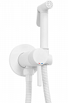 Смеситель скрытого монтажа с гигиеническим душем REA LOOP REA-B0255 White matte (белый матовый)