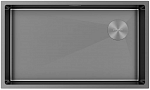 Мойка кухонная 740*440 Paulmark NEXT-SKEW 74 UNI, PM887444-GM Gun Metall (вороненая сталь)