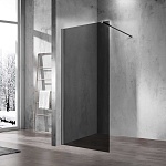 Душевая перегородка 1200×2000 Vincea Walk-In VSW-1H120CGGM, цвет профиля вороненая сталь, стекло тонированное