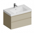 Мебель для ванной Kerama Marazzi Cubo 80см, с 2 ящиками, цвет: лимо матовая (бежевый)