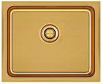 Мойка кухонная 540*440 Paulmark VISTA 54 UNI, PM305444-BG Brushed Gold (брашированное золото)