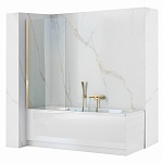 Шторка на ванну неподвижная 70см REA ELEGANT REA-W5600 Gold (золото глянцевое)