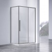 Душевой уголок Vincea Slim-N 1100*800, вороненая сталь, стекло прозрачное
