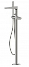 Смеситель напольный для ванны WasserKRAFT Tauber 6421, Brushed Nickel (никель брашированный)
