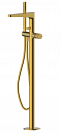 Смеситель напольный для ванны WasserKRAFT Schunter 8221, Brushed Gold (брашированное золото)