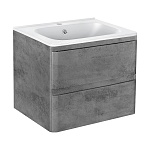 Мебель для ванной Vincea Vico 600 Beton с белой раковиной