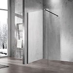 Душевая перегородка Vincea Walk-In 1000*2000, VSW-1H100CLB, черный матовый, стекло прозрачное
