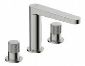 Смеситель для раковины встраиваемый на 3 отверстия WasserKRAFT Tauber 6435, Brushed Nickel (никель брашированный)