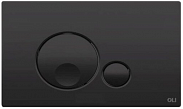 Клавиша смыва OLI GLOBE 152952 Soft-touch, Matte Black (чёрный матовый)