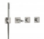 Смеситель для ванны скрытого монтажа WasserKRAFT Tauber A6451.296.298.275.100.276 Brushed Nickel (никель брашированный)